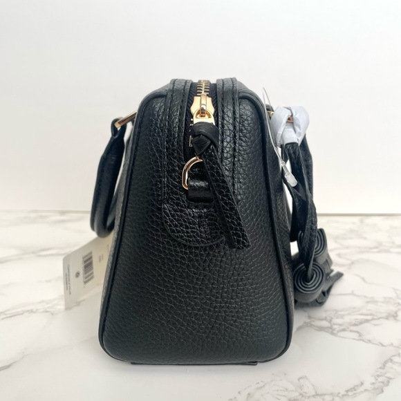 ❌SOLD❌ New Tory Burch Leather Thea Mini Web Satchel Black - Picture 5 of 9